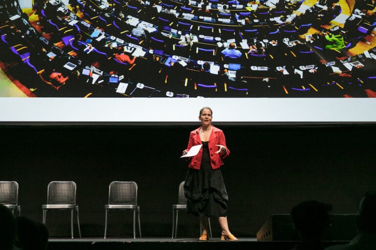 Broken Nature, a public symposium. Paola Antonelli, a capo del team curatoriale della XXII Triennale Milano. Foto Gianluca di Ioia. Courtesy La Triennale di Milano