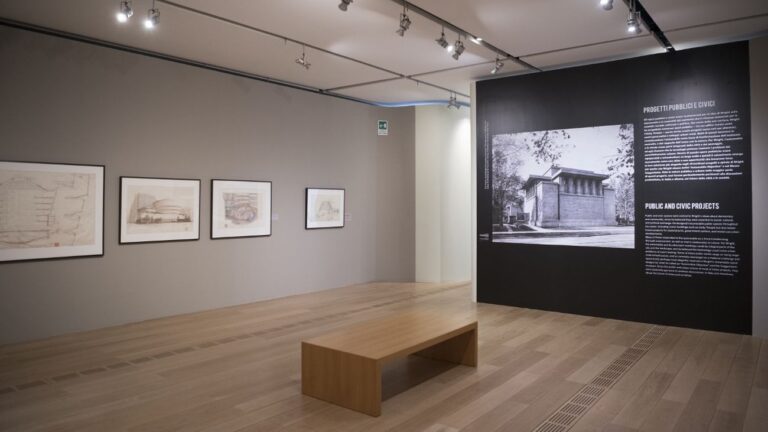 Frank Lloyd Wright tra America e Italia. Exhibition view at Pinacoteca Giovanni e Marella Agnelli, Torino 2018