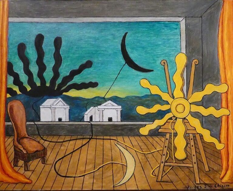 Giorgio de Chirico, Sole sul cavalletto, 1973