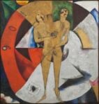 Homage to Apollinaire Hommage à Apollinaire 1913 Van Abbemuseum Eindhoven Photo Peter Cox Eindhoven Países Bajos © Marc Chagall Vegap Bilbao 2018 1134x1200 Marc Chagall tra icone russe e avanguardia parigina. A Bilbao in mostra gli anni della svolta