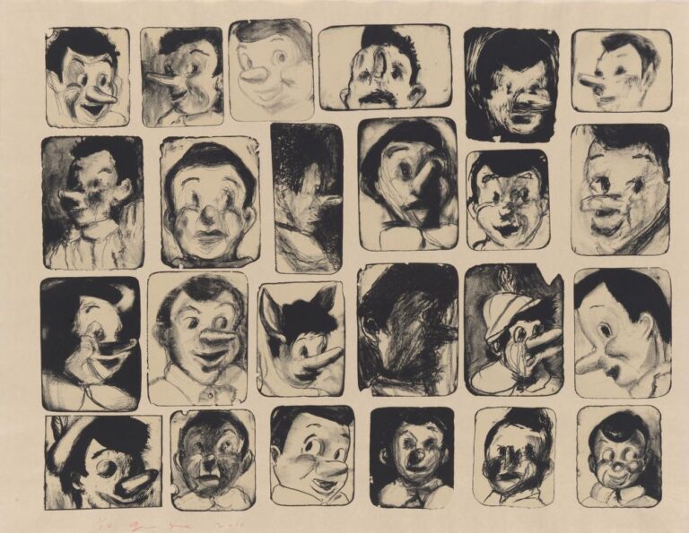 Jim Dine, 24 little Pinocchio drawings, 2010