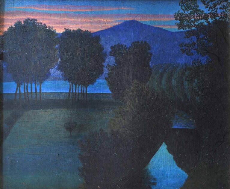 Luigi Russsolo, Sera. Olio su Tavola. 1945. Foto di Renato Piccolo