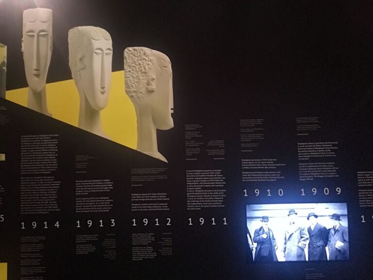 Modigliani Opera. Exhibition view at Reggia di Caserta, 2018. Photo credit Fondazione Amedeo Modigliani