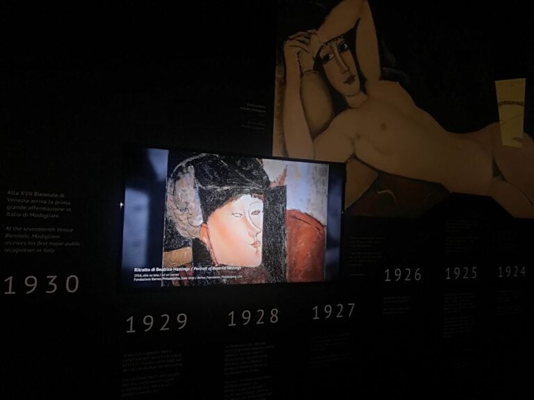 Modigliani Opera. Exhibition view at Reggia di Caserta, 2018. Photo credit Fondazione Amedeo Modigliani