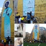 Palermo, Ballarò, il muro di Igor Scalisi Palminteri dedicato a San Benedetto il Moro e le partite di calcetto multietniche