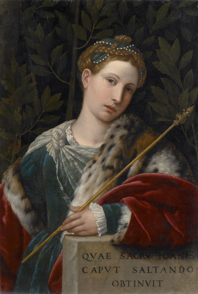 Alessandro Bonvicino detto il Moretto, Ritratto di gentildonna come Salomé, 1537 ca. Brescia, Pinacoteca Tosio Martinengo © Fondazione Brescia Musei