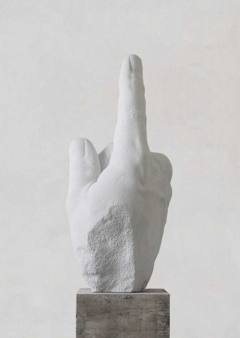 Fabio Viale, Door Release, 2018, White marble, cm 198 x 100 x 55