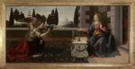 Leonardo da Vinci (Vinci 1452 – Amboise 1519), Annunciation. C. 1472-1475 oil on wood