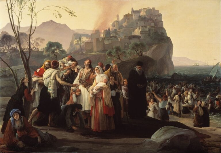 Francesco Hayez, Gli abitanti di Parga abbandonano la loro patria (I profughi di Parga), 1825-31. Brescia, Pinacoteca Tosio Martinengo © Fondazione Brescia Musei