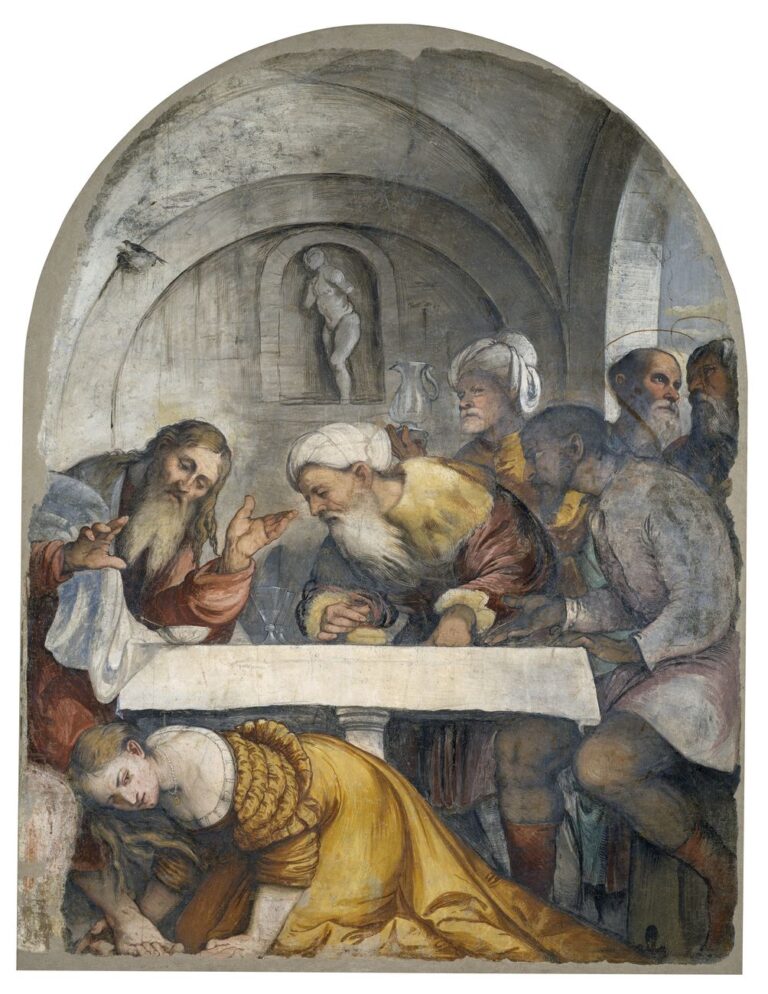 Girolamo Romani detto Romanino, Cena in casa di Simone Fariseo, 1532-33 ca. Brescia, Pinacoteca Tosio Martinengo © Fondazione Brescia Musei