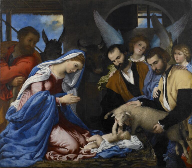 Lorenzo Lotto, Adorazione dei pastori, 1530. Brescia, Pinacoteca Tosio Martinengo © Fondazione Brescia Musei