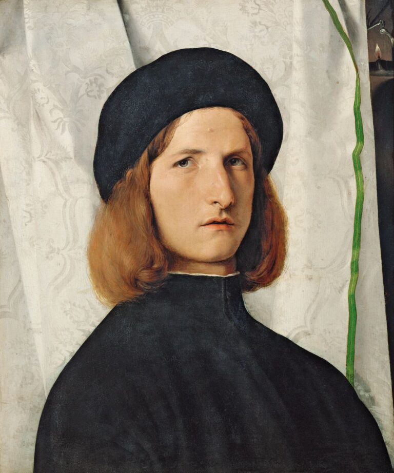 Lorenzo Lotto, Ritratto di giovane con lampada, 1508. Vienna, Kunsthistorisches Museum