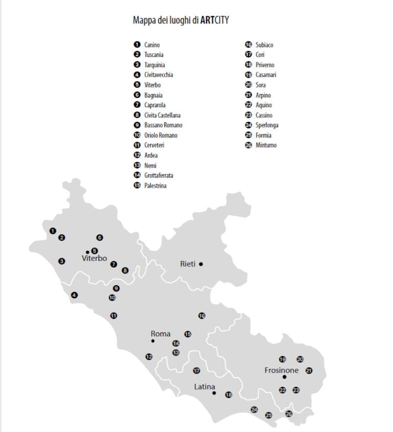 MAPPA dei luoghi di artcity Ritorna Art City 2018 con oltre 150 eventi a Roma e nel Lazio. Ecco il programma