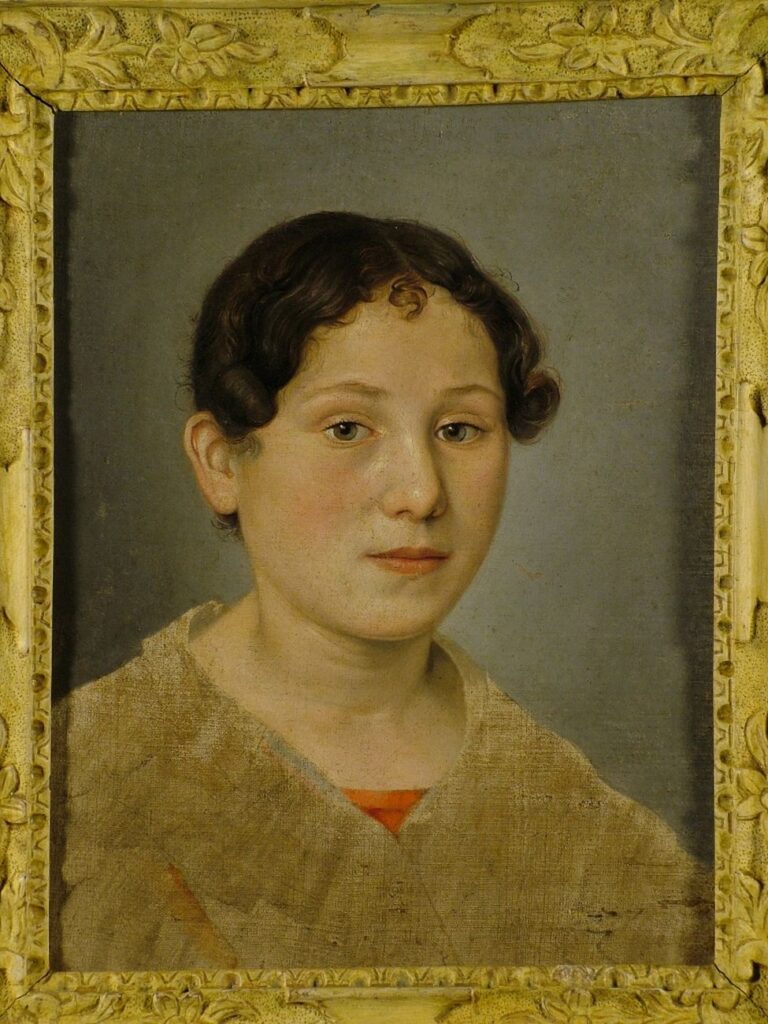 Pelagio Palagi, Ritratto di fanciulla, Collezioni d'Arte e di Storia della Fondazione Cassa di Risparmio in Bologna, 1807 ca., olio su tela applicata su tavola