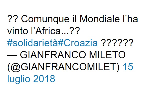 Tweet contro i giocatori neri della nazionale francese 2 La Gioconda è nostra! Tifosi italiani in rivolta dopo i Mondiali. Il Louvre risponde (in italiano)