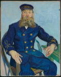 Van Gogh Postman Joseph Roulin 1888 on loan from Museum of Fine Arts Boston Gift of Robert Treat Paine 2end Frans Hals e i Moderni. In Olanda il maestro del ritratto del ‘600 incontra van Gogh e Manet