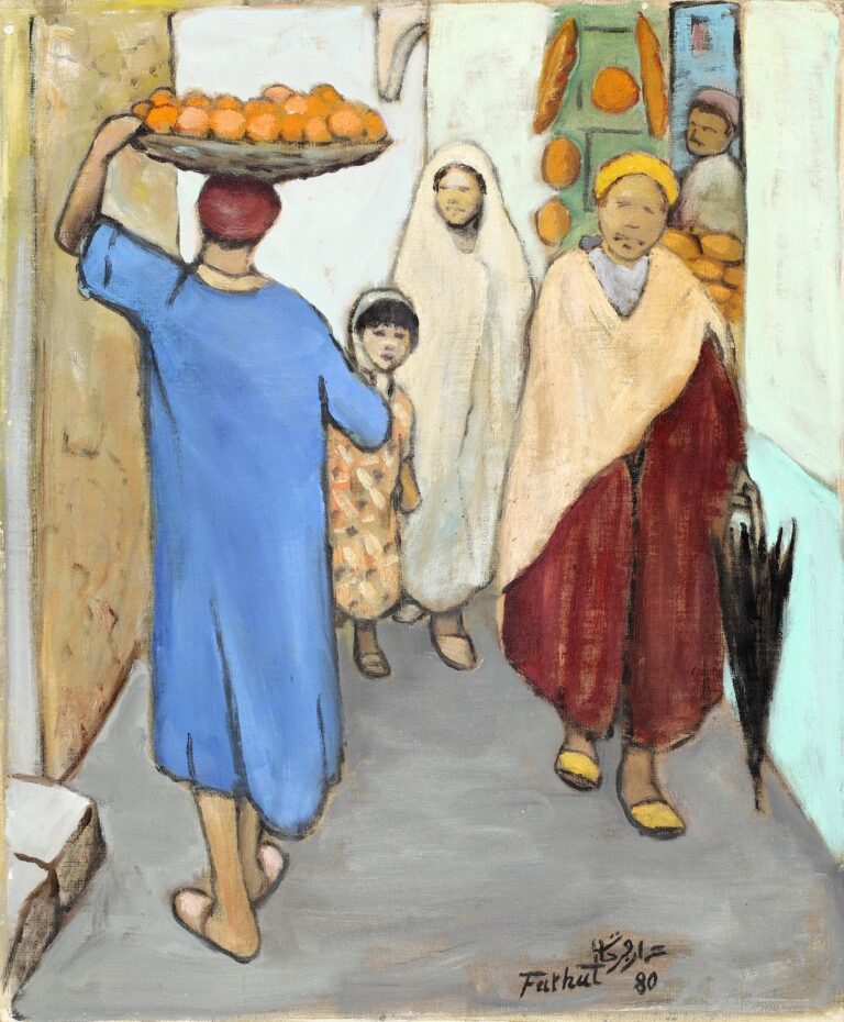 Ammar Farhat, Orange seller in the souk, 1980. Courtesy Elmarsa