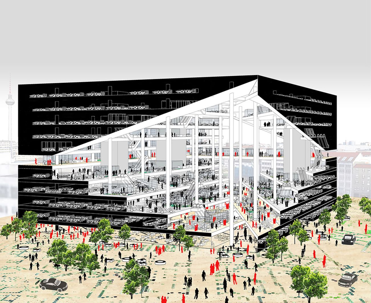 Axel Springer, Campus. Image courtesy of OMA