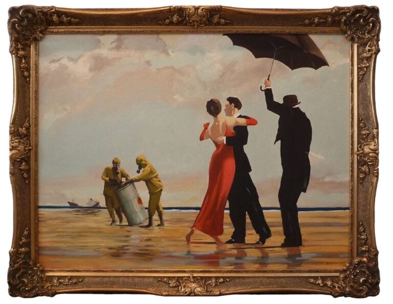 Banksy. Greatest Hits 2002–2008. Installation view at Lazinc Sackville Gallery, Londra 2018