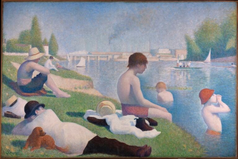 Georges Seurat Bathers at Asnières 1884 Bought Courtauld Fund 1924 © The National Gallery London 1200x803 Da Manet a Cézanne. A Londra i capolavori impressionisti della Collezione Courtauld