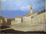 Giuseppe Pellizza da Volpedo , La piazza di Volpedo, olio su tela