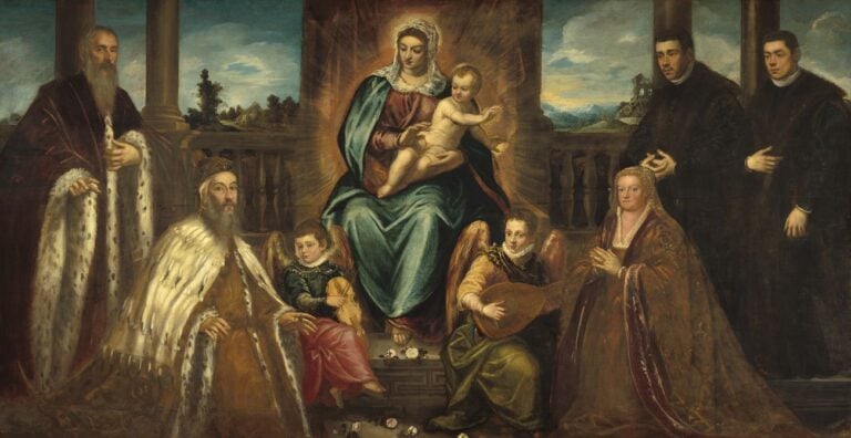 Jacopo Tintoretto, Il doge Alvise Mocenigo e la sua famiglia davanti alla Madonna con il Bambino, 1575 ca. National Gallery of Art, Samuel H. Kress Collection, Washington