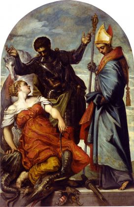 Jacopo Tintoretto, San Giorgio, san Luigi e la principessa, 1552. Venezia, Gallerie dell’Accademia (dal Palazzo dei Camerlenghi)