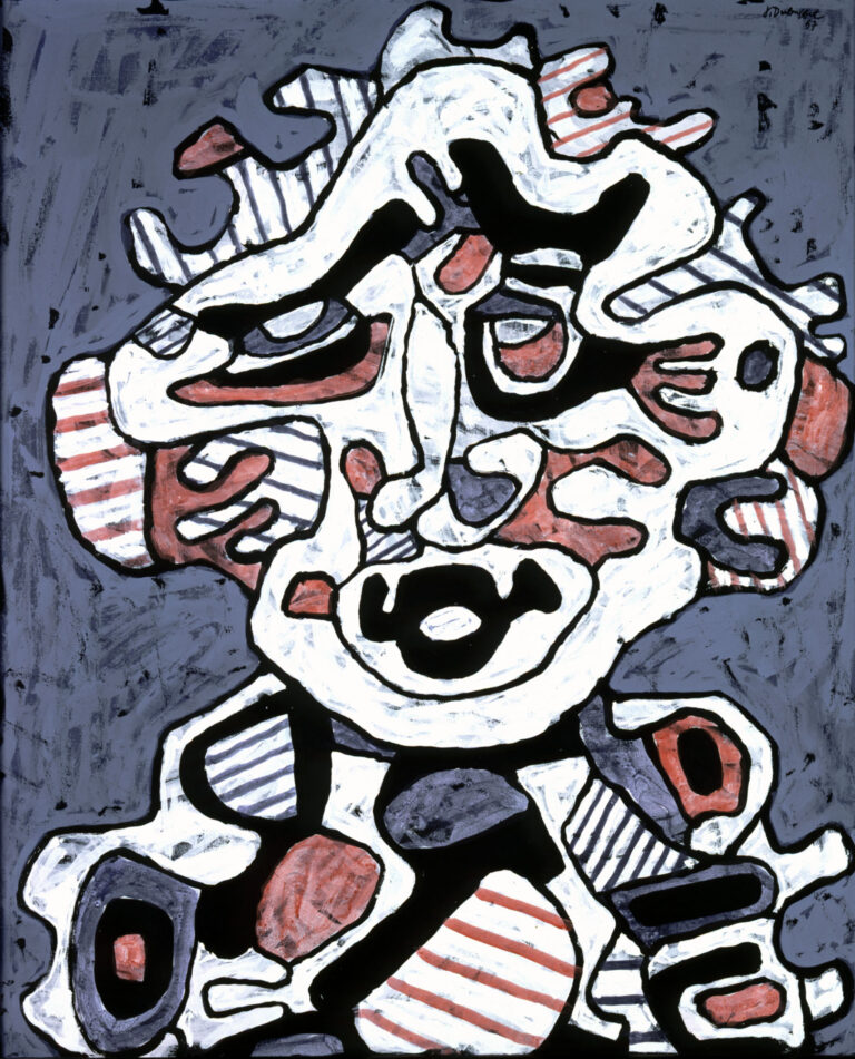 Jean Dubuffet, Solario (portrait), marzo 1967, Vinilico su tela, 100 x 81 cm © 2018 Adagp, Paris_ Siae, Roma