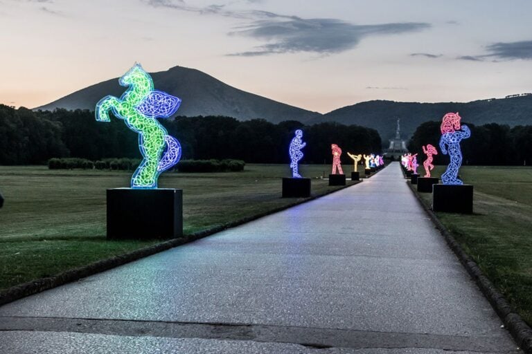 Marco Lodola - Giovanna Fra. Tempus–Time. Installation view at Reggia di Caserta, 2018. Photo credit La Lumière studio fotografico