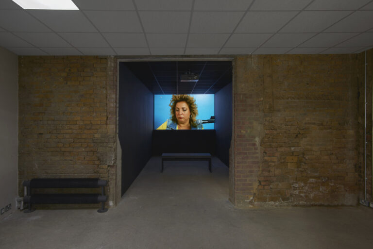 Installation view, Mika Rottenberg, Goldsmiths Centre for Contemporary Art, 8 September – 4 November 2018, photo: Andy Keate. Image courtesy of the artist and Goldsmiths CCA.