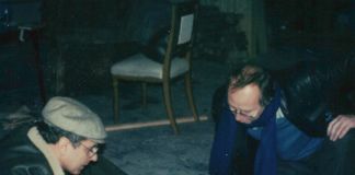 1982 Enzo Cannaviello e Sigmar Polke nel suo studio di Colonia scelgono i lavori per la mostra