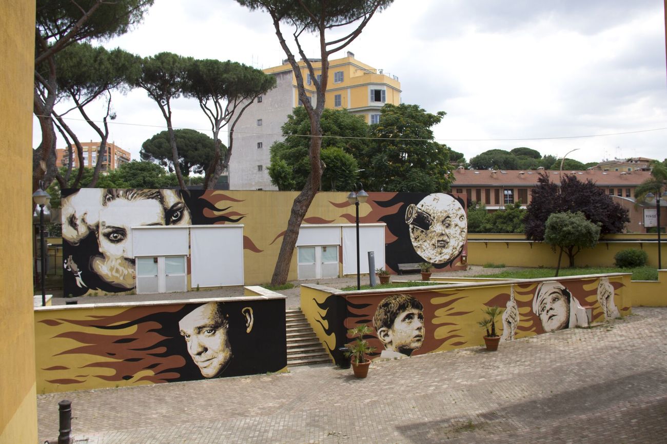 David Diavù Vecchiato, murale all'Università Roma Tre, Roma, 2018. Photo Oscar Giampaoli