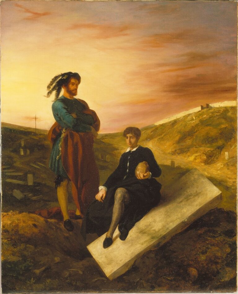 Delacroix Hamlet and Horatio in the Graveyard 1835 Delacroix in mostra al Metropolitan Museum of Art di New York. Le immagini