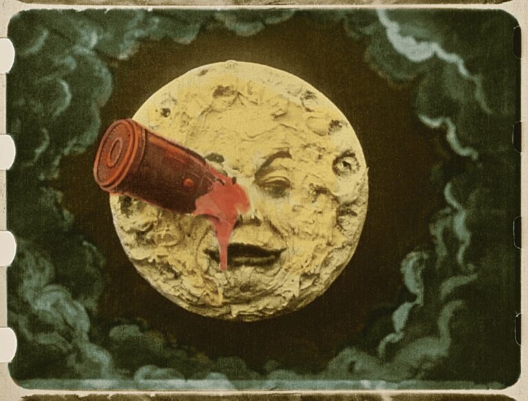 Georges Méliès, Le Voyage dans la Lune (movie), 1902 ©Lobster Fondation Groupmama Gan Fondation Technicolor