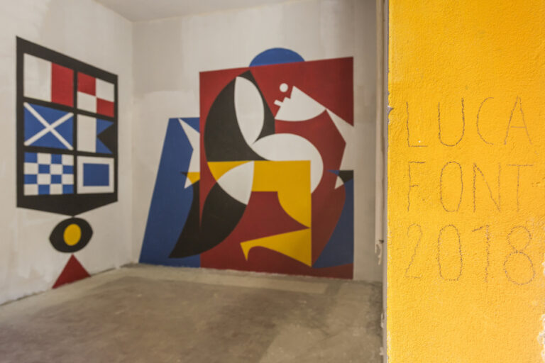 Luca Font, FestiWall 2018, vista della mostra, foto di Marcello Bocchieri