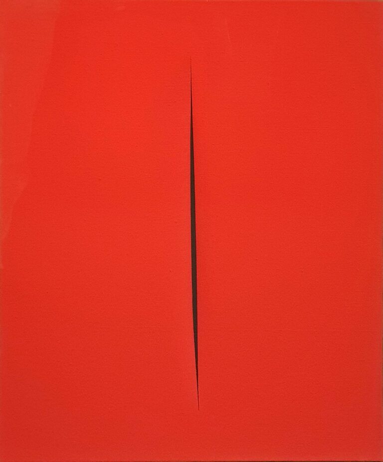 Lucio Fontana, Concetto spaziale, 1966 Idropittura su tela 65x54 cm