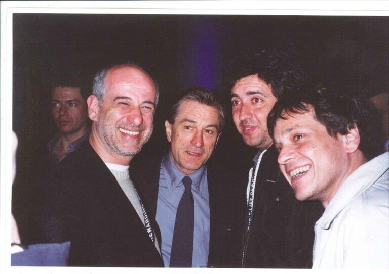 L'uomo in più al Tribeca Film Festival 2002. Toni Servillo, Robert De Niro, Paolo Sorrentino, Roberto De Francesco