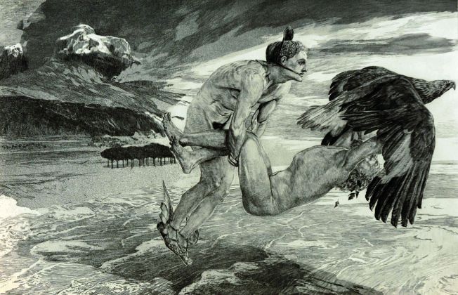 Max Klinger, Rapimento di Prometeo, 1894