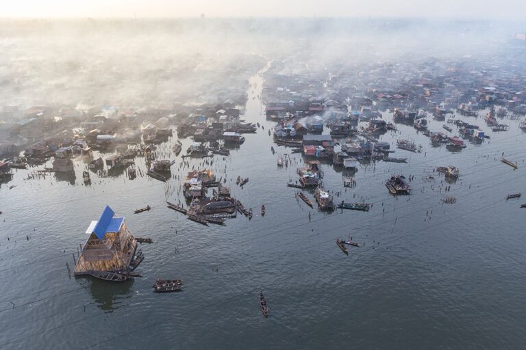 NLÉ, Makoko Floating School, Lagos. Photo Iwan Baan