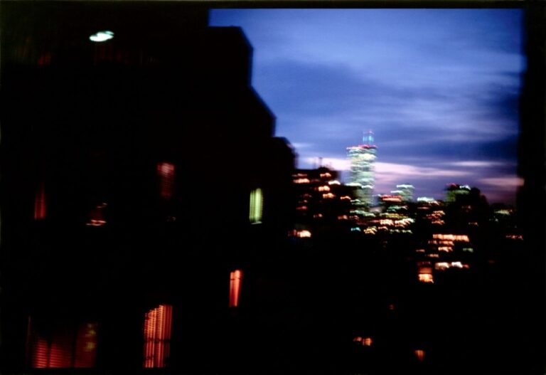 Nan Goldin, Night vision from my apartment of World Trade Center, NYC, 2001. Courtesy Eredi di Alessandro Grassi