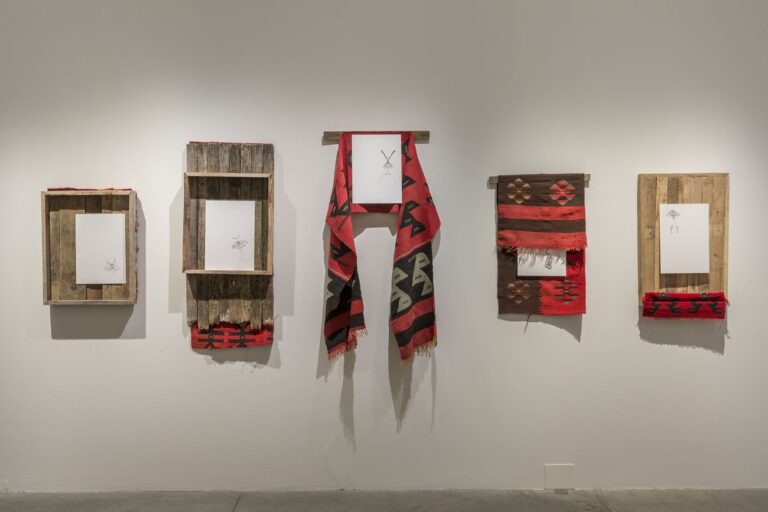 Petrit Halilaj, Moth # 11, 12, 13, 14, 15, 2017. Courtesy l’artista e ChertLüdde, Berlino. Installation view at MAMbo – Museo d'Arte Moderna di Bologna, 2018. Photo E&B Photo