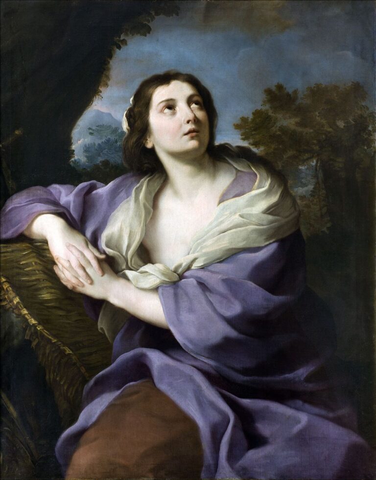 Pittore romano, Maddalena in estasi, 1730-1750, Olio su tela, 115 x 95 cm, Milano, Collezione privata