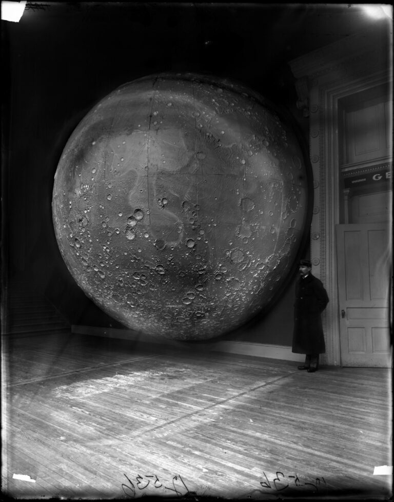 Scientific Moon model prepared by Johann Friedrich Julius Schmidt and Thomas Dickert, Germany 1898. Photo Field Museum Library Getty Images