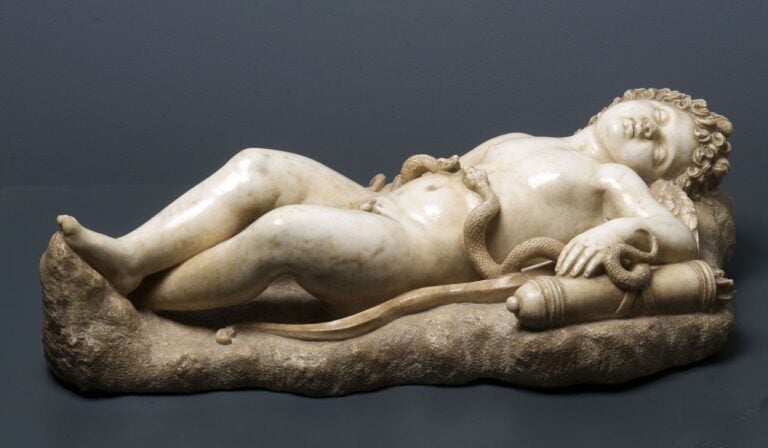 Scultore del XVI secolo, Cupido dormiente, seconda metà del XVI secolo. Mantova, Museo della città Palazzo San Sebastiano
