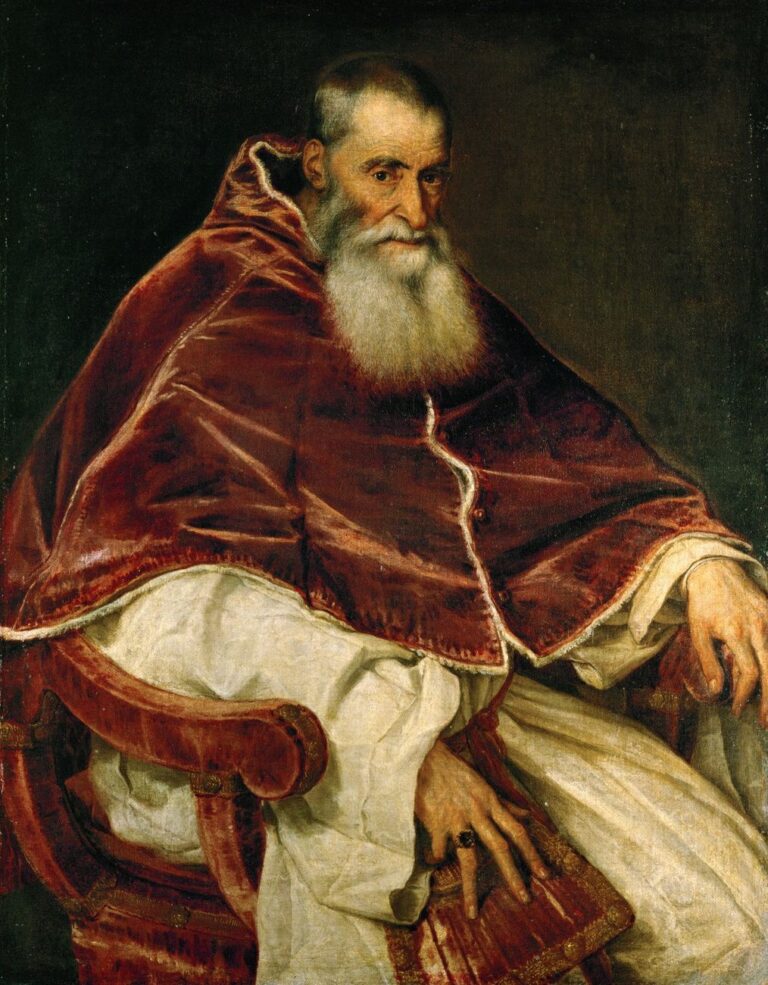 Tiziano Vecellio, Ritratto di papa Paolo III, 1543. Museo nazionale di Capodimonte, Napoli