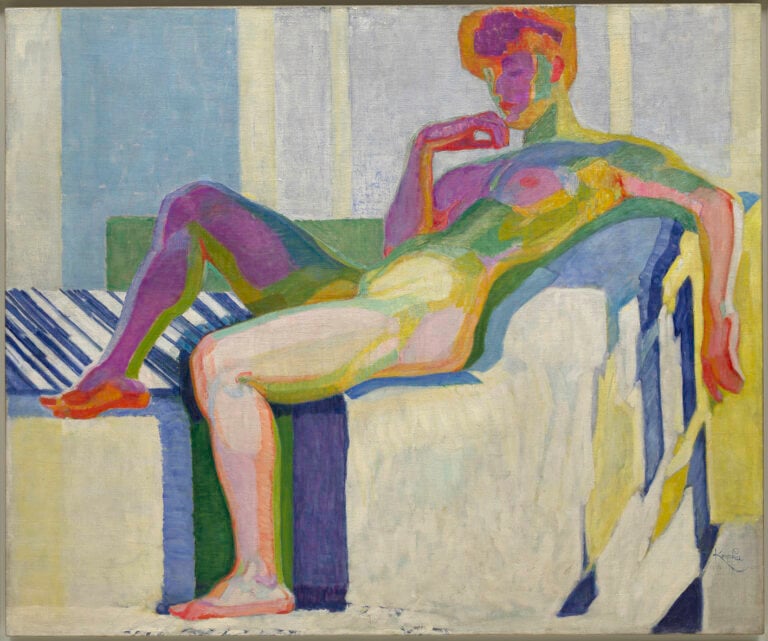Velký akt Plochy podle barev 1910 Large Nude Planes by Colours olej plátno 1501 x 1808 cm Guggenheim New York inv. 68.1860 Tra Astrattismo e Orfismo. Alla National Gallery di Praga la retrospettiva di František Kupka