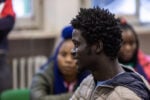 Flavio Favelli, Seminario di esercitazione artistica con migranti africani, Forlì. Foto di Gianluca Camporesi