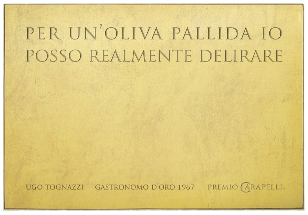 3 Marcello Spada Per un’oliva pallida io posso realmente delirare Carapelli for Art. Tutti i vincitori del Premio per i 125 anni dell’azienda toscana