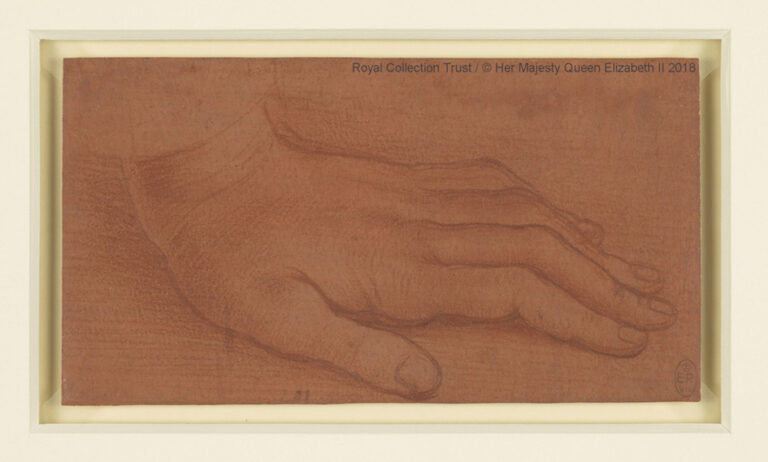 Leonardo da Vinci (1452 – 1519), attribuito a. La mano sinistra di san Bartolomeo, ca. 1495