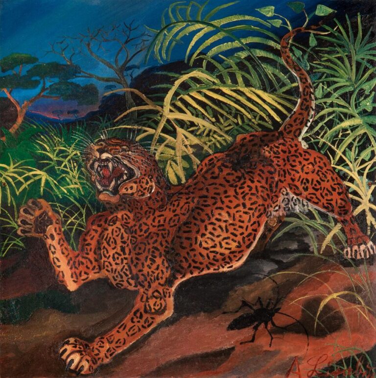 Antonio Ligabue, Leopardo nella foresta, 1956-57. Collezione privata